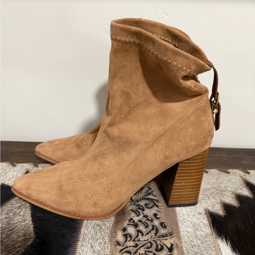 Mi.iM Brown Suede Heeled Boots